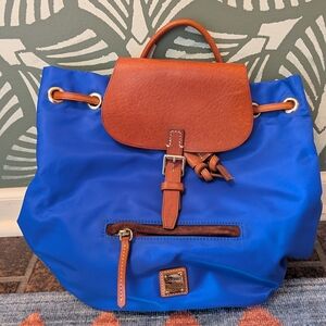 Dooney & Bourke Blue and Brown Backpack